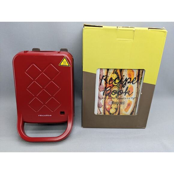 Recolte PRESS SAND MAKER RPS-2 Quilt Sandwich toaster 100V Red - Picture 9 of 14